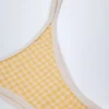 Masia Double-Strap Cheeky Bikini Bottoms in Yellow Gingham