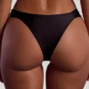 Maui Bead-Embellished Wide-Strap Cheeky Bikini Bottoms in Black