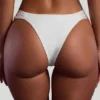 Praslin Bead-Embellished Bandeau Bikini Top in Ivory