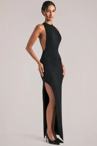 Mayda Sleeveless Maxi Dress  in Black