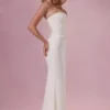Melora Embellished Corset Strapless Gown in Ivory Melora Embellished Corset Strapless Gown in Ivory