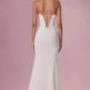 Melora Embellished Corset Strapless Gown in Ivory Melora Embellished Corset Strapless Gown in Ivory