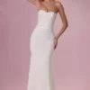 Melora Embellished Corset Strapless Gown in Ivory Melora Embellished Corset Strapless Gown in Ivory