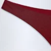 Miami Bead-Embellished Cut-Out Bandeau Swimsuit in Dark Cherry