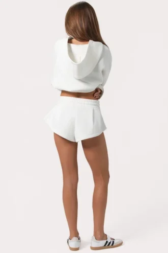Mid-Rise Shorts in Milk