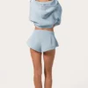 Mid-Rise Shorts in Powder Blue