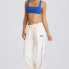 Mid-Rise Straight-Leg Joggers in White