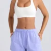 Mid-Rise Sweat Shorts in Periwinkle