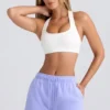 Mid-Rise Sweat Shorts in Periwinkle