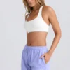 Mid-Rise Sweat Shorts in Periwinkle