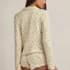 Mirae Modal Long-Sleeve Pyjama Top in Lemon Print