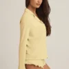 Mirae Modal Long-Sleeve Pyjama Top in Pastel Yellow