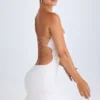 Misa Ruffle-Trim Cut-Out Bandeau Mini Dress in White