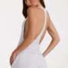 Modal Bodysuit in Grey Marl