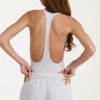 Modal Bodysuit in Grey Marl