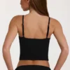 Modal Cropped Tank Top in Black