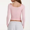 Modal Layered Top  in Blush Marl