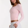 Modal Layered Top  in Blush Marl
