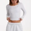 Modal Layered Top in Grey Marl