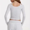 Modal Layered Top in Grey Marl