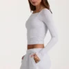 Modal Layered Top in Grey Marl