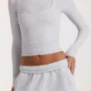 Modal Layered Top in Grey Marl