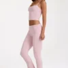 Modal Mid-Rise Flared Trousers in Blush
