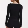Modal Tie-Front Top in Black