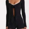 Modal Tie-Front Top in Black