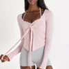Modal Tie-Front Top in Blush