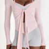 Modal Tie-Front Top in Blush