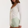 Modal Tie-Front Top in Ivory