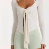 Modal Tie-Front Top in Ivory