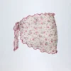 Molinas Side-Tie Sarong in Red Floral