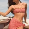 Molinas Side-Tie Sarong in Red Gingham