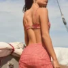 Molinas Side-Tie Sarong in Red Gingham
