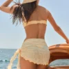 Molinas Side-Tie Sarong in Yellow Gingham