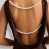 Monnie Draped Open-Back A-Line Mini Dress in Chocolate Brown