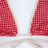 Morella Halterneck Bikini Top in Red Gingham