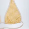 Morella Halterneck Bikini Top in Yellow Gingham
