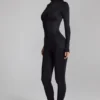Musa High Neck Long Sleeve Jumpsuit in Black
