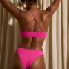 Mykonos Keyhole-Detail Bikini Top in Fuchsia