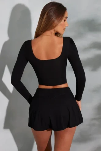 Mia Mini Skort in Black