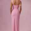 Naelle Mesh Draped Corset Gown in Candyfloss Pink