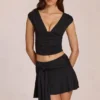 Evelique Mid-Rise Skort in Black