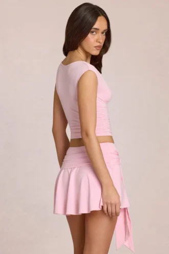 Nalia Modal Plunge Top in Blossom Pink