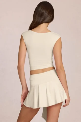 Nalia Modal Plunge Top in Ivory
