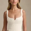 Nami Lace-Up Corset Top in Ivory
