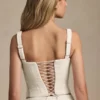Nami Lace-Up Corset Top in Ivory