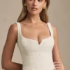 Nami Lace-Up Corset Top in Ivory